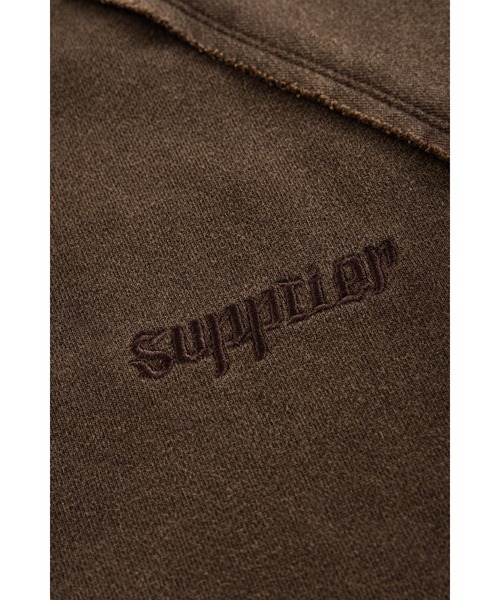 SUPPLIER(サプライヤー)の「ジップフーディ|Dagger Leather Patch Zip Hoodie|SUPPLIER(パーカー・メンズ・ブラック/カーキ/ベージュ・SMALL/MEDIUM/LARGE/X-LARGE/XX-LARGE)」の11枚目の写真