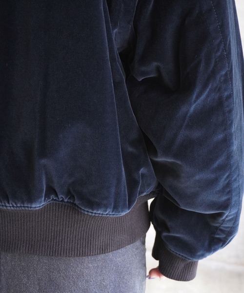 LOW CLASSIC（ロウ　クラシック）の「WASHED VELVET BOMBER JACKET（ブルゾン・レディース・ネイビー・M）」の13枚目の写真