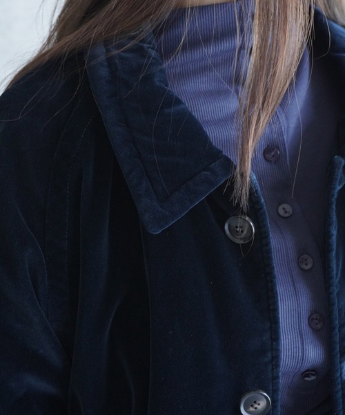 LOW CLASSIC（ロウ　クラシック）の「WASHED VELVET BOMBER JACKET（ブルゾン・レディース・ネイビー・M）」の16枚目の写真