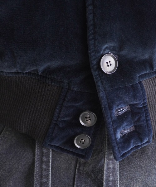 LOW CLASSIC（ロウ　クラシック）の「WASHED VELVET BOMBER JACKET（ブルゾン・レディース・ネイビー・M）」の19枚目の写真