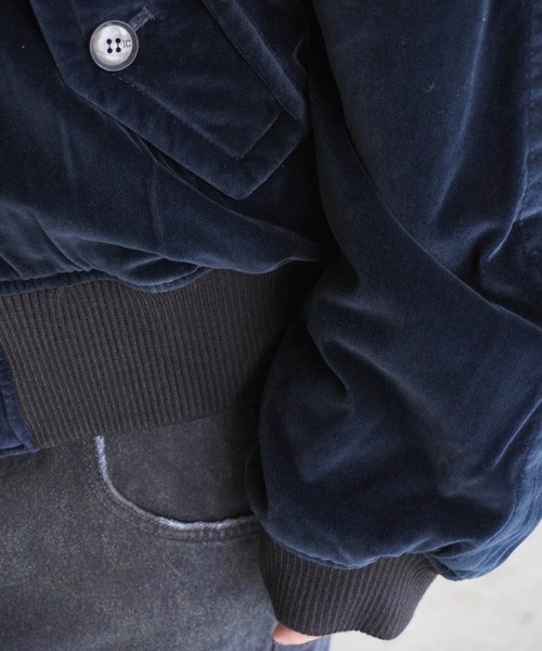 LOW CLASSIC（ロウ　クラシック）の「WASHED VELVET BOMBER JACKET（ブルゾン・レディース・ネイビー・M）」の20枚目の写真