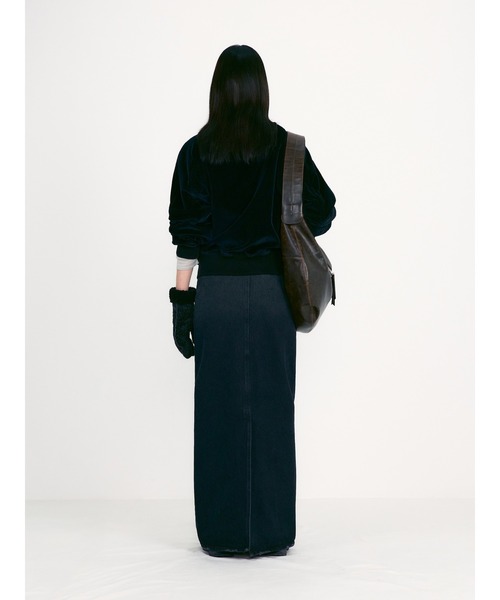 LOW CLASSIC（ロウ　クラシック）の「WASHED VELVET BOMBER JACKET（ブルゾン・レディース・ネイビー・M）」の6枚目の写真