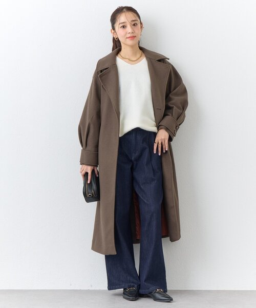 un dix cors(アンディコール)の「【驚くほど伸びてストレスフリー】ハイパーストレッチワイドデニム(デニムパンツ・レディース・インディゴブルー・0/1)」の7枚目の写真