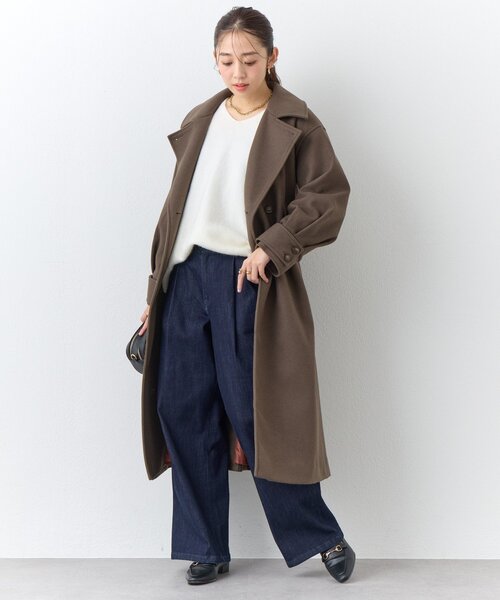 un dix cors(アンディコール)の「【驚くほど伸びてストレスフリー】ハイパーストレッチワイドデニム(デニムパンツ・レディース・インディゴブルー・0/1)」の10枚目の写真