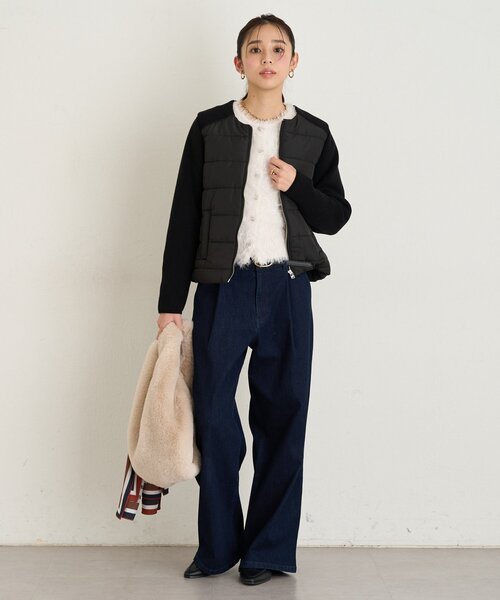 un dix cors(アンディコール)の「【驚くほど伸びてストレスフリー】ハイパーストレッチワイドデニム(デニムパンツ・レディース・インディゴブルー・0/1)」の11枚目の写真