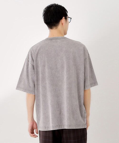 THE SHOP TK (ザ ショップ ティーケー )の「ヴィンテージライク フェード5分袖Tシャツ 【ビッグシルエット/洗濯機OK】(Tシャツ/カットソー・メンズ・グレー/ライトベージュ・04/03/02)」の4枚目の写真