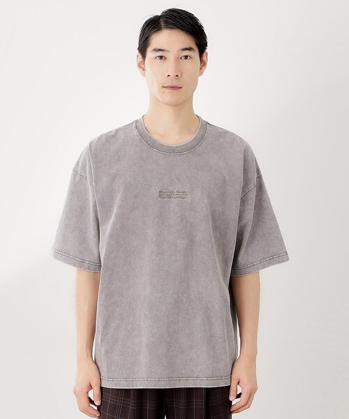 THE SHOP TK (ザ ショップ ティーケー )の「ヴィンテージライク フェード5分袖Tシャツ 【ビッグシルエット/洗濯機OK】(Tシャツ/カットソー・メンズ・グレー/ライトベージュ・04/03/02)」の11枚目の写真