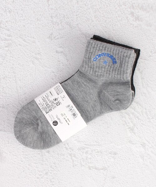 CONVERSE（コンバース）の「◆CONVERSE 異柄刺繍ショート クォーターソックス 3P（ソックス/靴下・レディース・その他・00）」の2枚目の写真