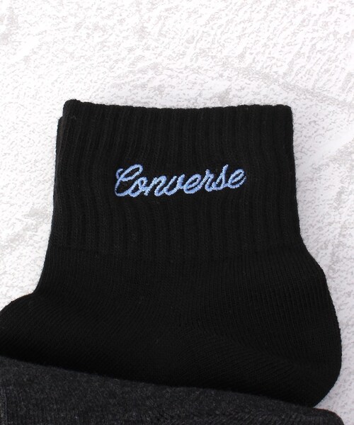CONVERSE（コンバース）の「◆CONVERSE 異柄刺繍ショート クォーターソックス 3P（ソックス/靴下・レディース・その他・00）」の3枚目の写真