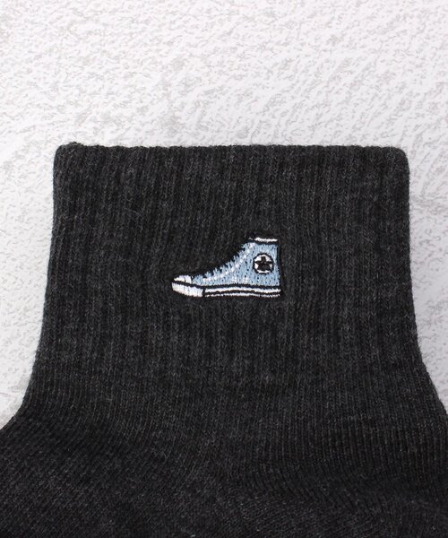 CONVERSE（コンバース）の「◆CONVERSE 異柄刺繍ショート クォーターソックス 3P（ソックス/靴下・レディース・その他・00）」の4枚目の写真