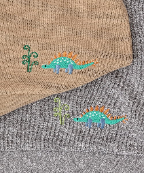 kladskap(クレードスコープ)の「恐竜接結長袖Tシャツ(Tシャツ/カットソー・キッズ・ベージュ/グレー・80cm/90cm/100cm/110cm/120cm/130cm)」の5枚目の写真