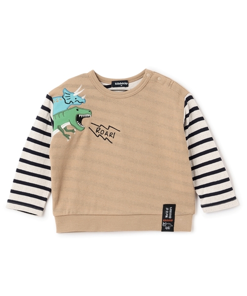 kladskap(クレードスコープ)の「恐竜接結長袖Tシャツ(Tシャツ/カットソー・キッズ・ベージュ/グレー・80cm/90cm/100cm/110cm/120cm/130cm)」の14枚目の写真