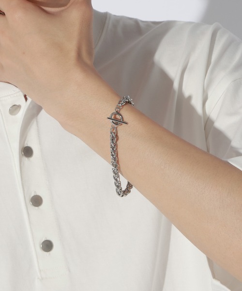 LAKOLE（ラコレ）の「[MENS]ステンレスボールドチェーンブレスレット / 598767（ブレスレット・メンズ・その他1・FREE）」の3枚目の写真