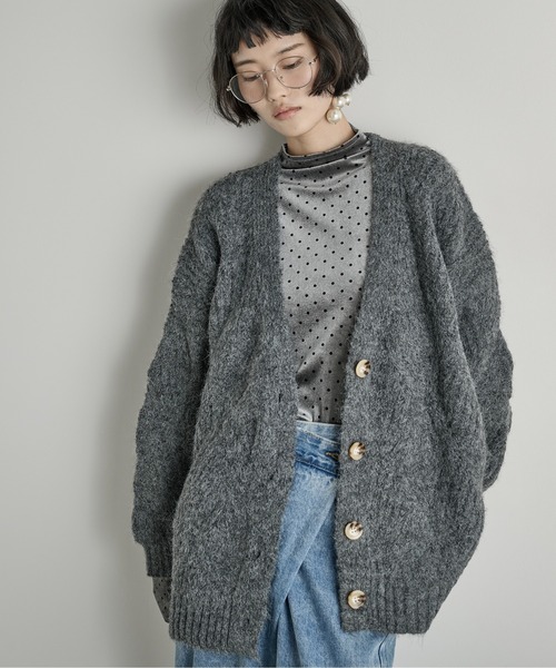 ハンチ　　 ブラッシュドVネックカーディガン　ニット　セーター ブラッシュドウール Vネックカーディガン | Brooks Brothers