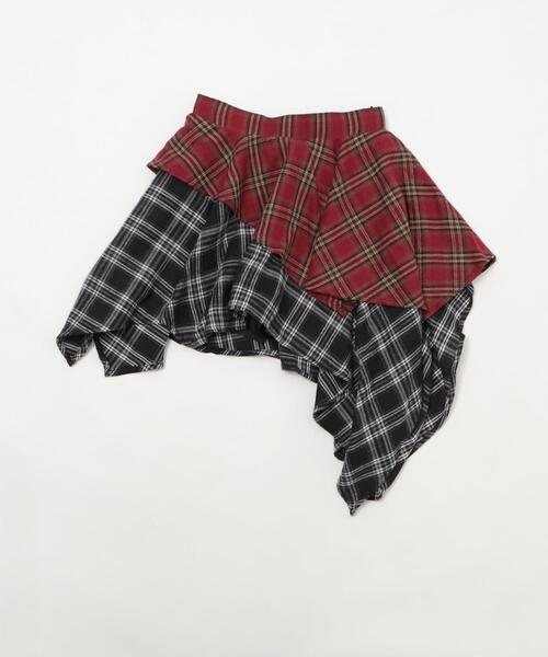 WEGO(ウィゴー)の「WEGO/アシンメトリーチェックミニスカパン(スカート・レディース・レッド系その他/ブラウン/ネイビー・FREE)」の21枚目の写真