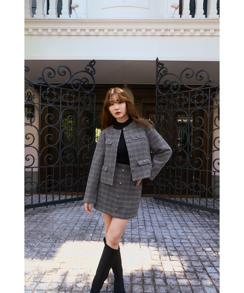 スカート Charlotte Tweed Mini Skirt Charlotte Tweed Mini Skirt（スカート）｜Her lip to（ハーリップ