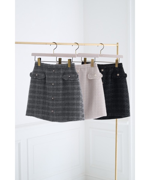 Charlotte Tweed Mini Skirt（スカート）｜Her lip to（ハーリップ