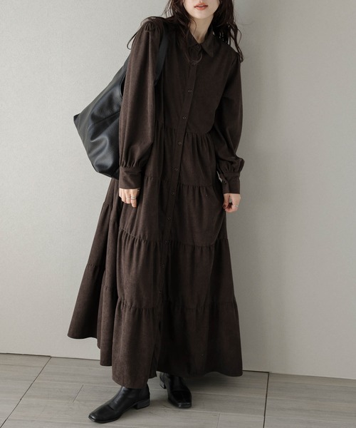 ゆず様 良カラー❤️スキッパー❤️パラスパレス コーデュロイワンピース フード付き SUGAR BISKET（シュガービスケット） ワンピース コーデュロイ