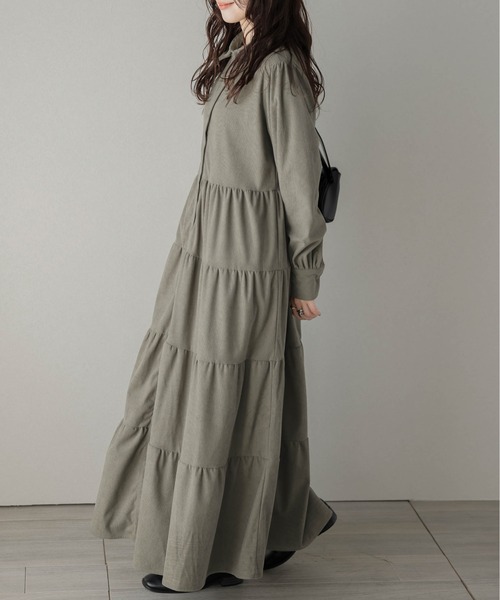 即購入⭕️bubbles フレアティアードワンピース 新作 グレー s 新品未使用 rienda | サイドリボンフレアワンピース (ワンピース(ミニ・ミディアム