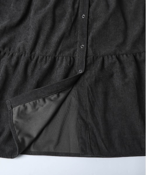 SUGAR BISKET（シュガービスケット）の「コーデュロイ ティアード フレアワンピース（ワンピース・レディース・ブラウン/カーキ/ブラック・C/フリー）」の10枚目の写真