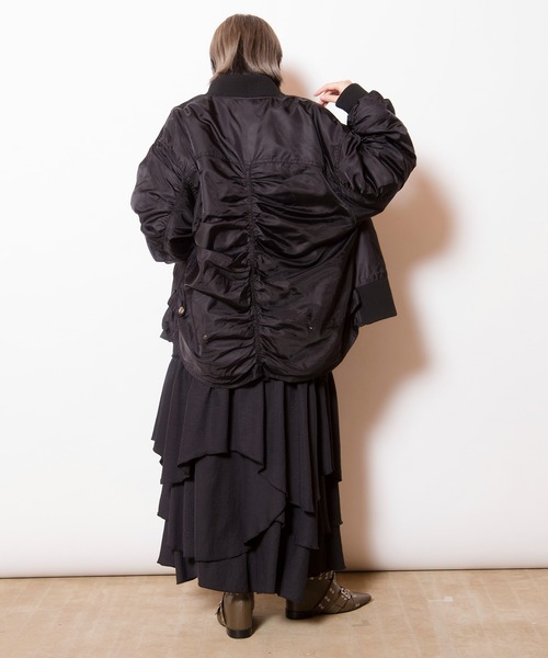 OSMOSIS(オズモーシス)の「ランダムティアードスカート(スカート・レディース・ブラウン/カーキ/ブラック・ONE SIZE)」の13枚目の写真