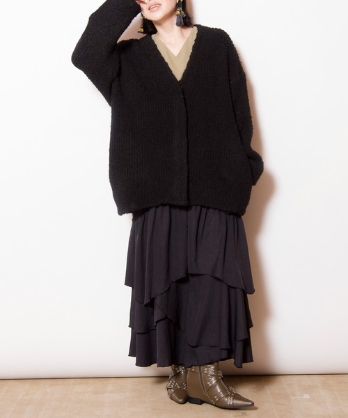 OSMOSIS(オズモーシス)の「ランダムティアードスカート(スカート・レディース・ブラウン/カーキ/ブラック・ONE SIZE)」の15枚目の写真