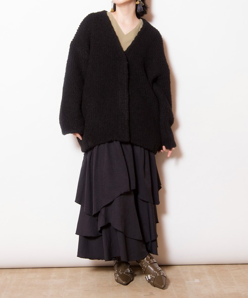 OSMOSIS(オズモーシス)の「ランダムティアードスカート(スカート・レディース・ブラウン/カーキ/ブラック・ONE SIZE)」の19枚目の写真