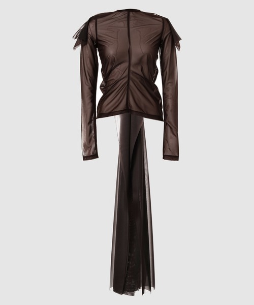 YOHEI OHNO（ヨウヘイオオノ）の「Neontetra Tulle Top（その他トップス・レディース・ブラック/ブラウン・36）」の2枚目の写真