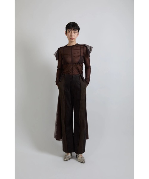 YOHEI OHNO（ヨウヘイオオノ）の「Neontetra Tulle Top（その他トップス・レディース・ブラック/ブラウン・36）」の3枚目の写真