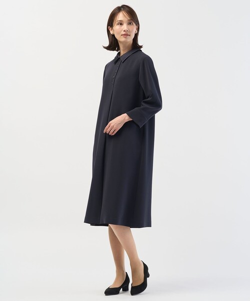 J.PRESS Ladies(J.プレス レディス)の「【2way】セラテリーダブルクロス 襟付き ワンピース(ワンピース・レディース・ブラック系/ベージュ系/ネイビー系・XS/S)」の16枚目の写真