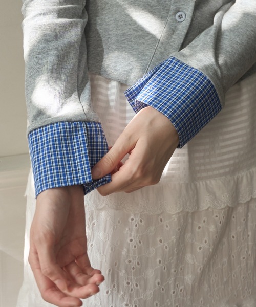 Birthday room（バースデイルーム）の「襟付きギャザートップス/gathered collared tops（Tシャツ/カットソー・レディース・ブラック/グレー・FREE）」の19枚目の写真