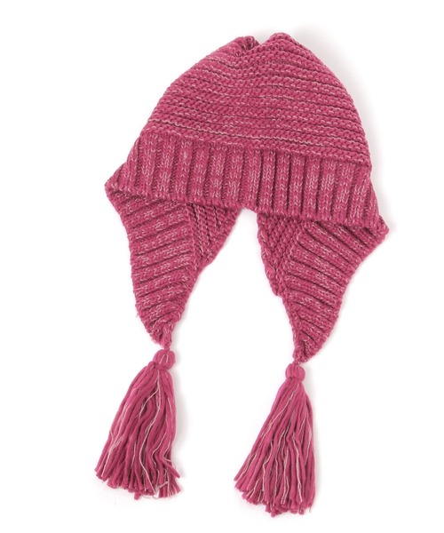 niko and...(ニコアンド)の「オリジナルユキノミミツキニット帽(ニットキャップ/ビーニー・レディース・ブラウン/ピンク/チャコール/アイボリー/ブラック/ライトブラウン/オレンジ/ダークグレー・0)」の7枚目の写真