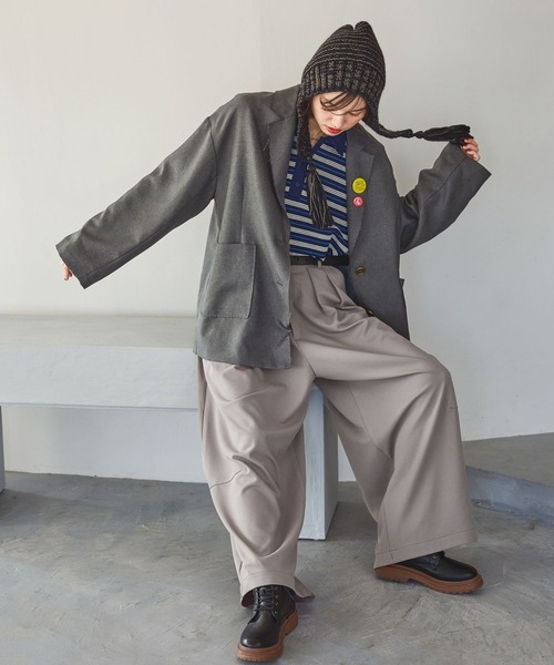 niko and...(ニコアンド)の「オリジナルユキノミミツキニット帽(ニットキャップ/ビーニー・レディース・ブラウン/ピンク/チャコール/アイボリー/ブラック/ライトブラウン/オレンジ/ダークグレー・0)」の19枚目の写真