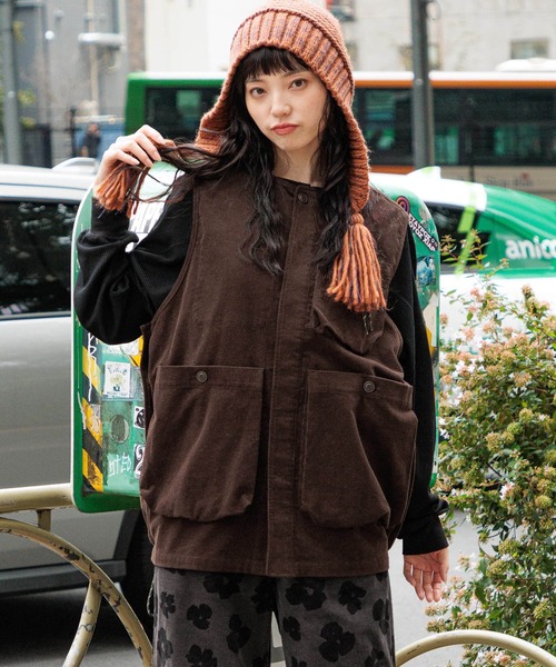 rurumu:　ウサミミ　ニットキャップ　ニット帽　ニュージーンズ　ダニエル着用 ニット帽 ニットキャップ 耳ニットキャップ / Ear Knit Cap レディース