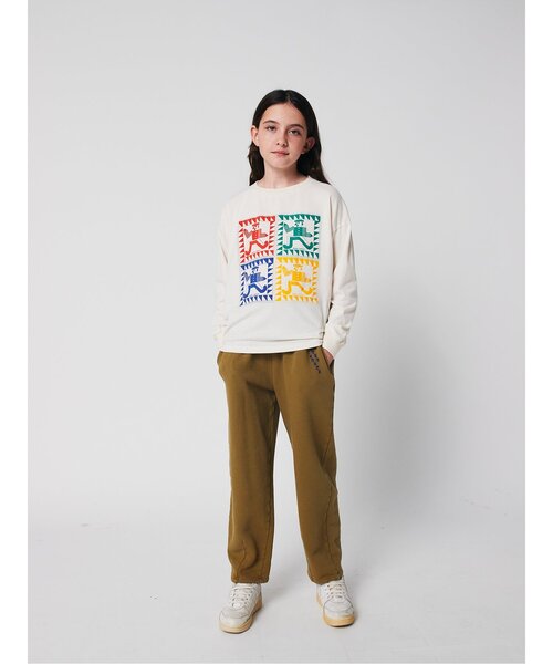 BOBO CHOSES（ボボショーズ）の「Bobo Choses jogging長パンツ【キッズ】（スウェットパンツ・キッズ・カーキ・100/110/120/130/140）」の2枚目の写真