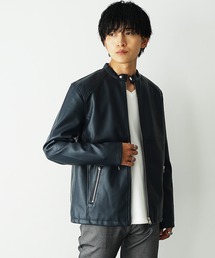 MinoriTY（マイノリティ）の「【MinoriTY select】PUレザーシングルライダースジャケット メンズ 革ジャン 革ジャケット（ライダースジャケット）」