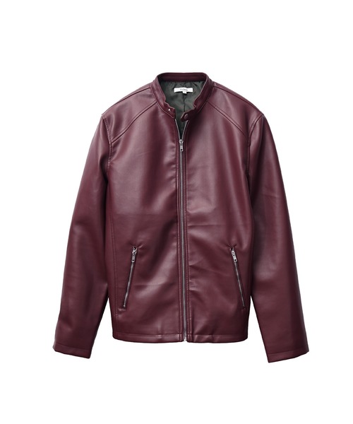 MinoriTY select】PUレザーシングルライダースジャケット メンズ