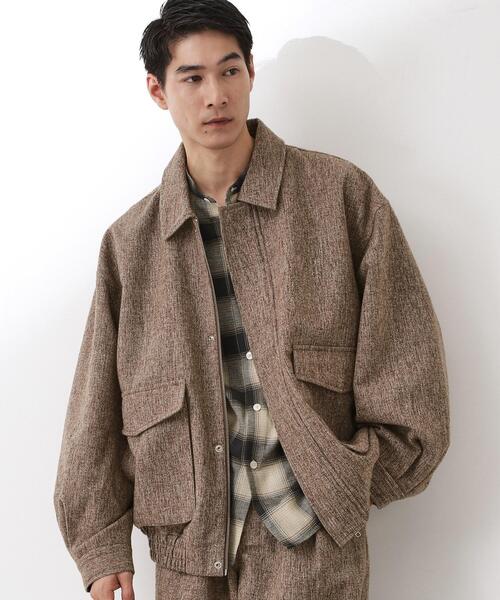 セール】ツイードフライトビッグブルゾン 【洗濯機OK／セットアップ可