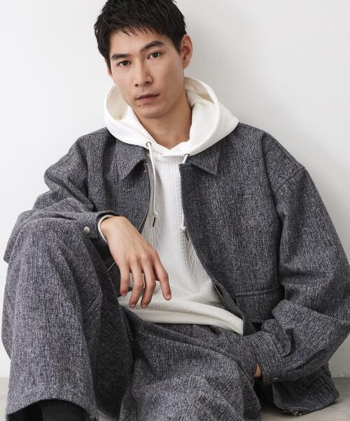 ツイードフライトビッグブルゾン 【洗濯機OK／セットアップ可