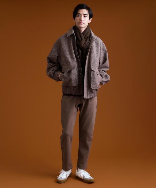 THE SHOP TK （ザ ショップ ティーケー ）の「ツイードフライトビッグブルゾン 【洗濯機OK／セットアップ可】（ブルゾン・メンズ・キャメル/グレー系その他4・02/03/04）」の4枚目の写真