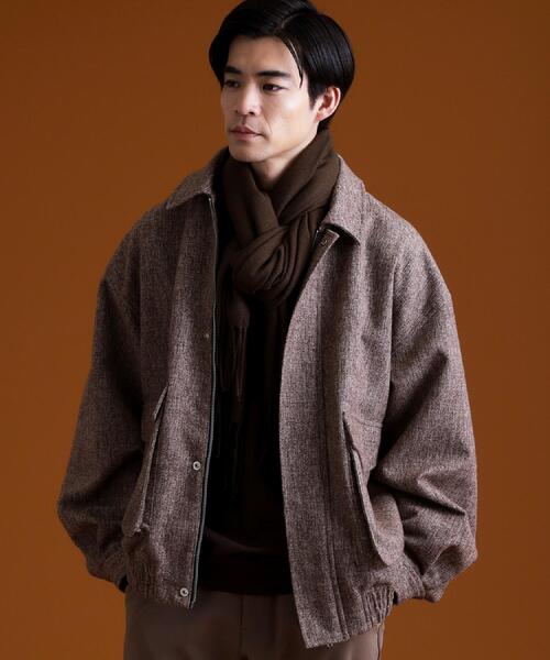 THE SHOP TK （ザ ショップ ティーケー ）の「ツイードフライトビッグブルゾン 【洗濯機OK／セットアップ可】（ブルゾン・メンズ・キャメル/グレー系その他4・02/03/04）」の5枚目の写真