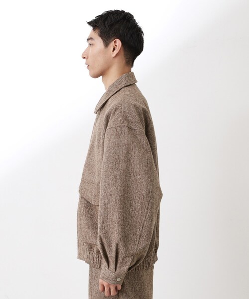 THE SHOP TK （ザ ショップ ティーケー ）の「ツイードフライトビッグブルゾン 【洗濯機OK／セットアップ可】（ブルゾン・メンズ・キャメル/グレー系その他4・02/03/04）」の19枚目の写真