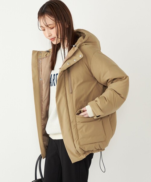 くーぽん様⭐︎SHIPS WOMANベージュ ダウンジャケット フード付き SHIPS Colors（シップス カラーズ）の「SHIPS Colors: フード ダウン