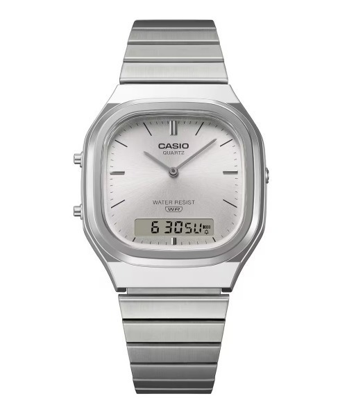 CASIO(カシオ)の「CASIO/カシオ 腕時計 CASIO CLASSIC AQ-240E-7AJF(アナログ腕時計・メンズ・シルバー・FREE)」の2枚目の写真