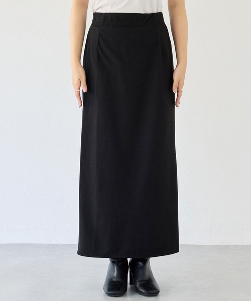 LAVEANGE(ラビアンジェ)の「ウールライクカットナロースカート(スカート・レディース・ブラウン/ブラック・5L/M/4L/3L/LL)」の6枚目の写真