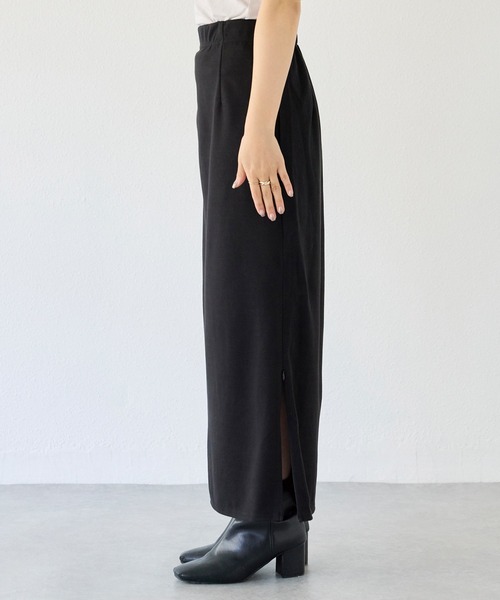 LAVEANGE(ラビアンジェ)の「ウールライクカットナロースカート(スカート・レディース・ブラウン/ブラック・5L/M/4L/3L/LL)」の7枚目の写真