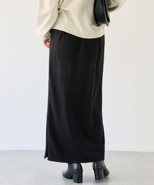 LAVEANGE(ラビアンジェ)の「ウールライクカットナロースカート(スカート・レディース・ブラウン/ブラック・5L/M/4L/3L/LL)」の21枚目の写真