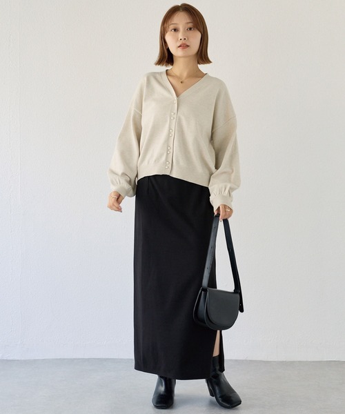 LAVEANGE(ラビアンジェ)の「ウールライクカットナロースカート(スカート・レディース・ブラウン/ブラック・5L/M/4L/3L/LL)」の22枚目の写真