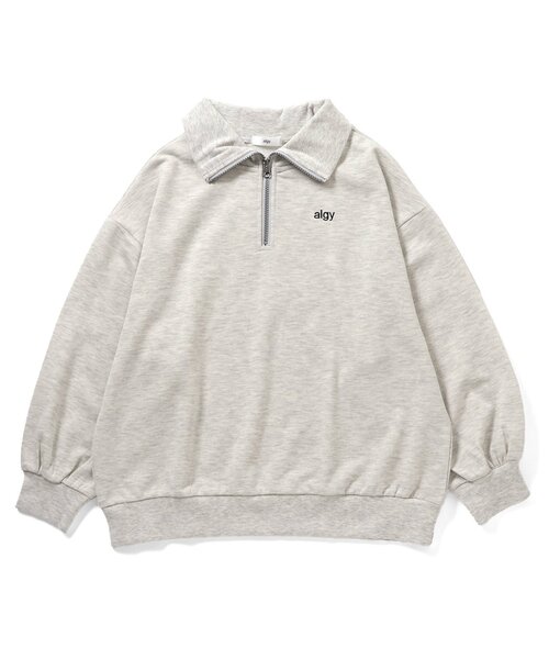 algy(アルジー)の「ハーフジップハートBIGトレーナー(スウェット・キッズ・グレー/ブラック/サックスブルー・XX-SMALL/X-SMALL/SMALL/MEDIUM)」の4枚目の写真