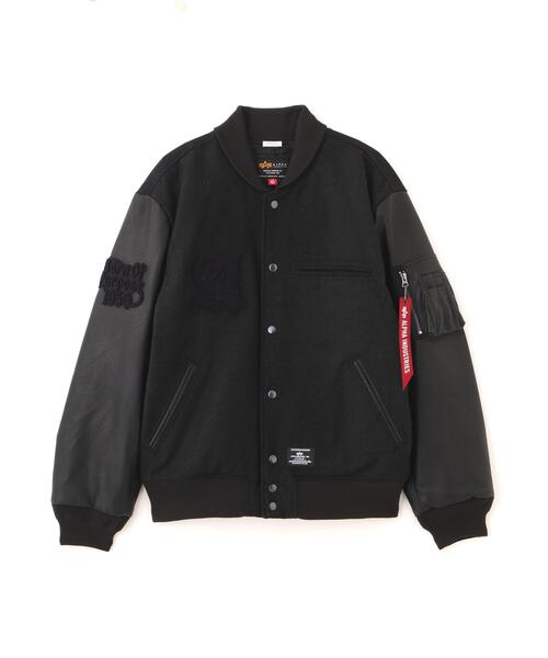 Alpha Industries(アルファインダストリーズ)の「Alpha Industries/アルファインダストリーズ/ALPHA LETTERMAN JACKET/レターマン ジャケット(ブルゾン・メンズ・ブラック・2XL/L/M/XL)」の1枚目の写真